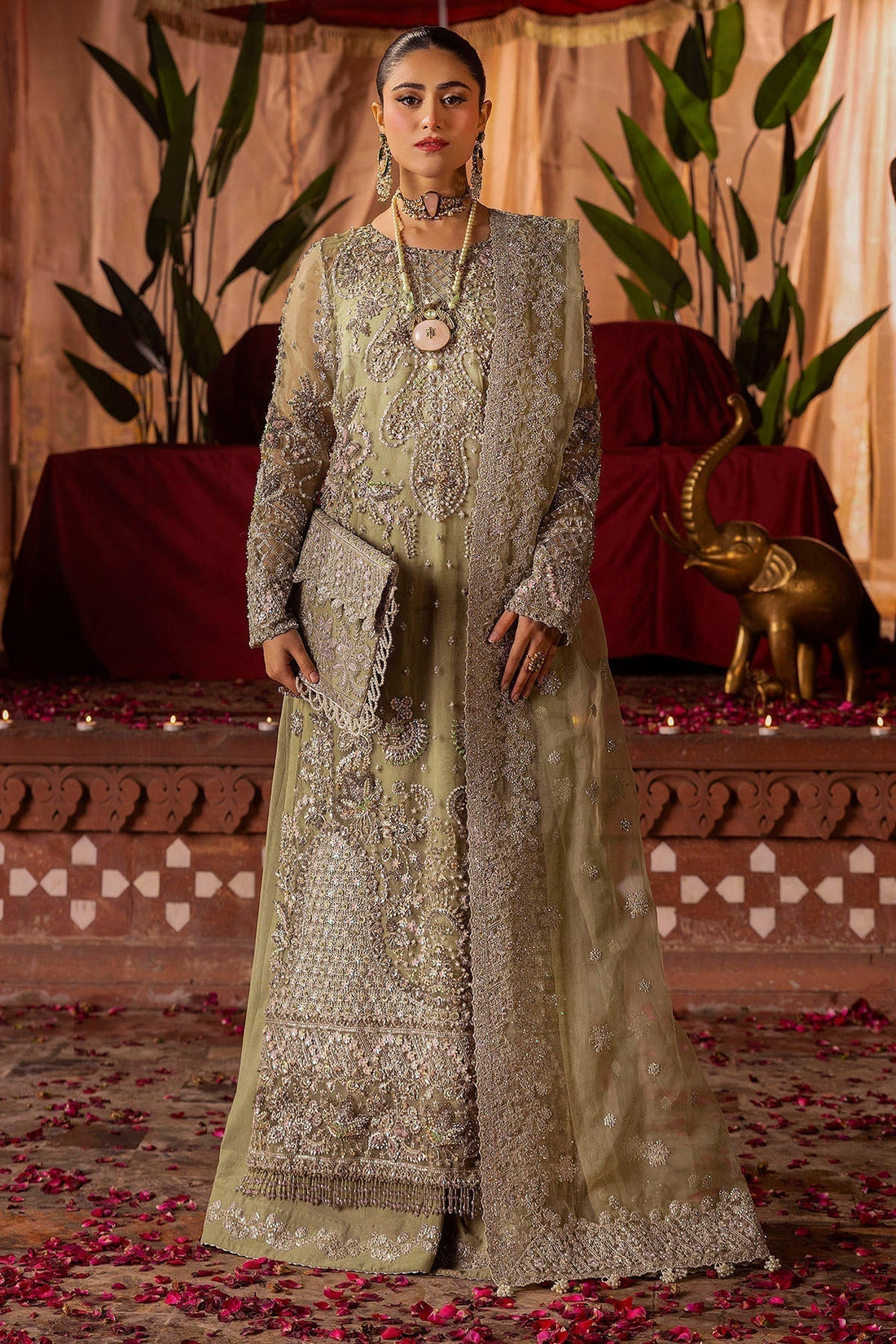 Motifz | Bridal Couture | 0016-MEERAZ EMBROIDERED ORGANZA STITCHED - House Of Hania