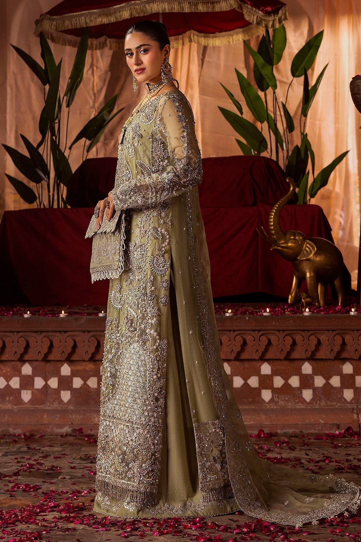 Motifz | Bridal Couture | 0016-MEERAZ EMBROIDERED ORGANZA STITCHED - House Of Hania