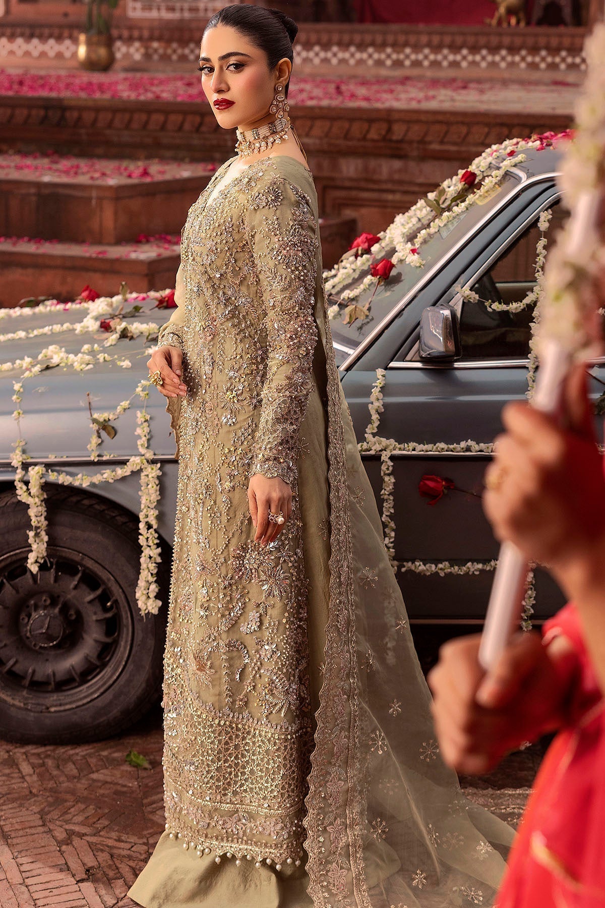 Motifz | Bridal Couture | 0017-PARINAZ EMBROIDERED ORGANZA STITCHED - House Of Hania