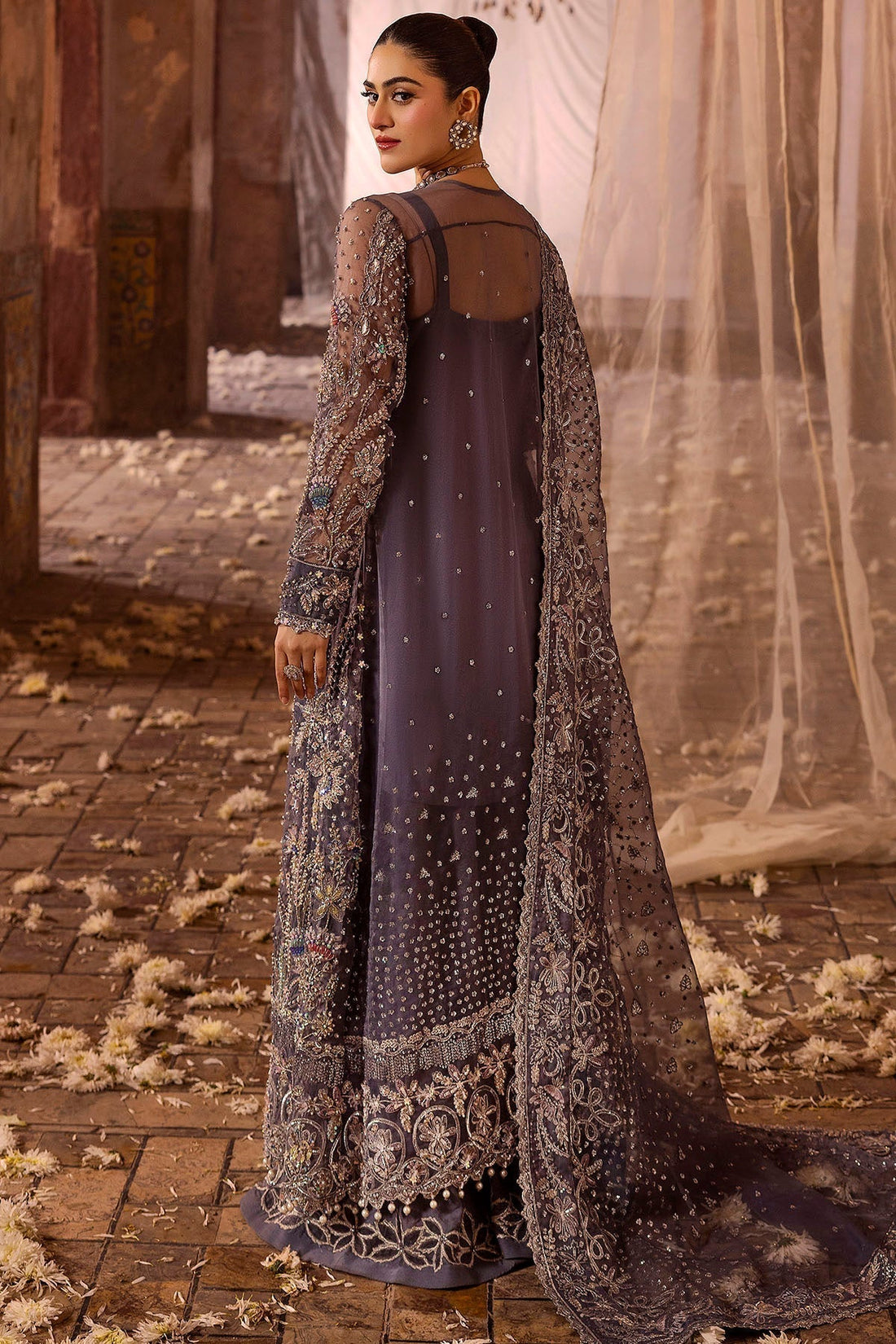 Motifz | Bridal Couture | 0018-ZURIAH EMBROIDERED ORGANZA STITCHED - House Of Hania