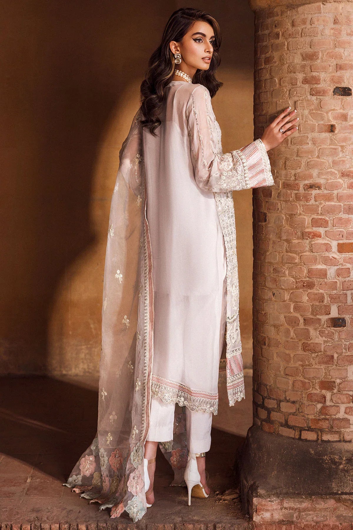 Motifz | EMBROIDERED CRINKLE CHIFFON | 4127-ANMOL - House Of Hania