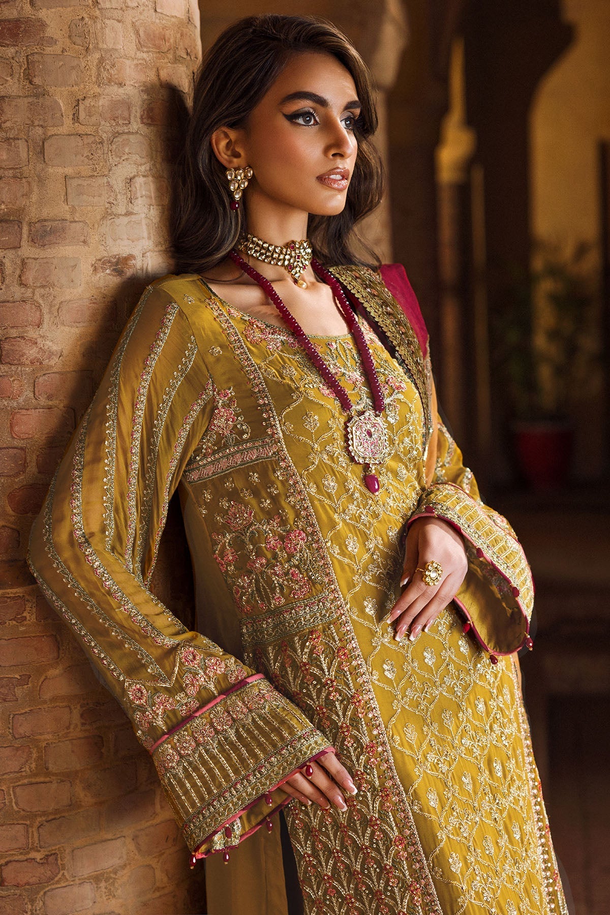 Motifz | EMBROIDERED CRINKLE CHIFFON | 4129-BAKHTAWAR - House Of Hania