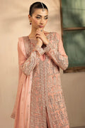Motifz | EMBROIDERED CRINKLE CHIFFON | 5576-PEARL - House Of Hania
