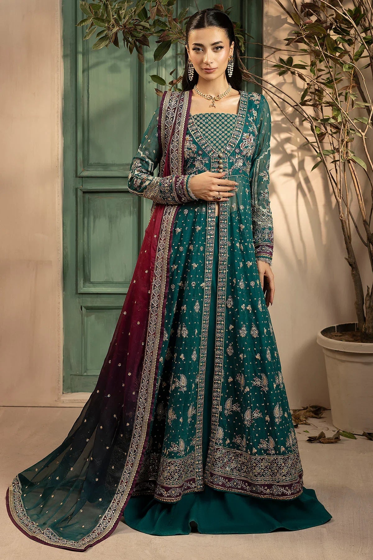 Motifz | EMBROIDERED CRINKLE CHIFFON | 5578-GISELLE - House Of Hania