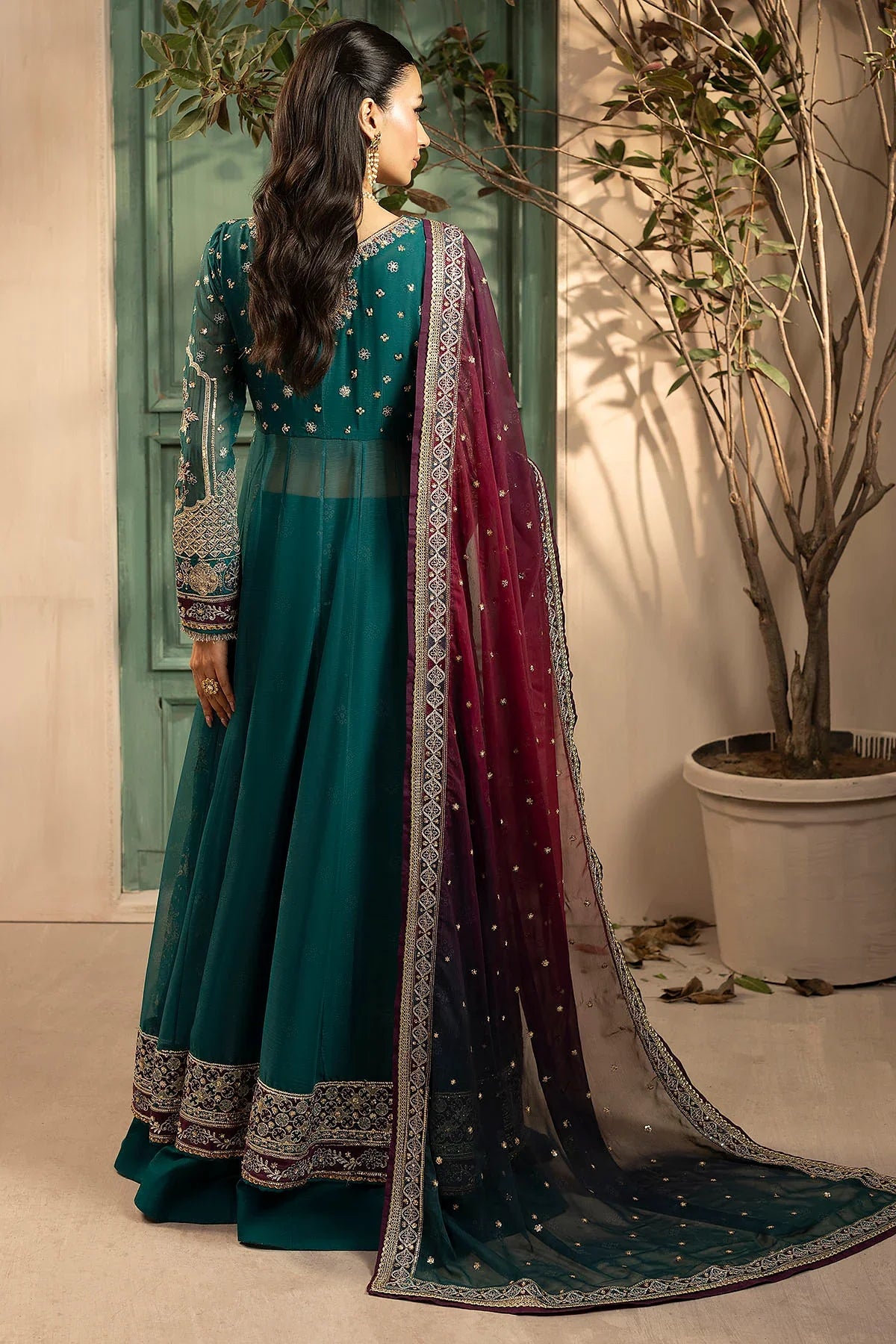 Motifz | EMBROIDERED CRINKLE CHIFFON | 5578-GISELLE - House Of Hania