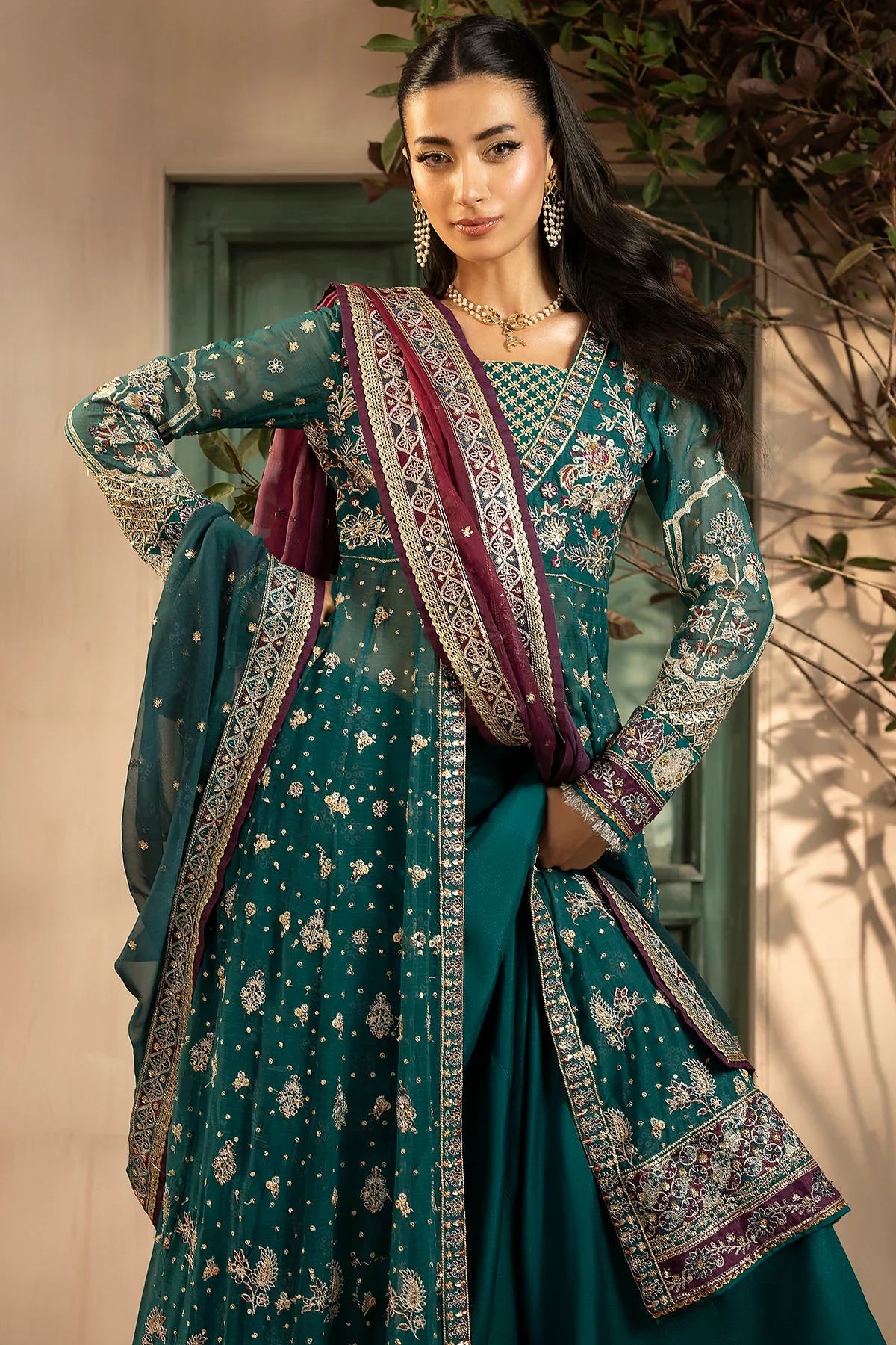 Motifz | EMBROIDERED CRINKLE CHIFFON | 5578-GISELLE - House Of Hania