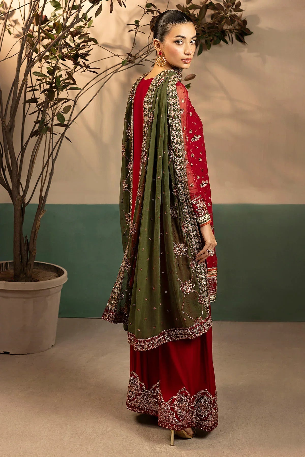 Motifz | EMBROIDERED CRINKLE CHIFFON | 5582-JENNA - House Of Hania
