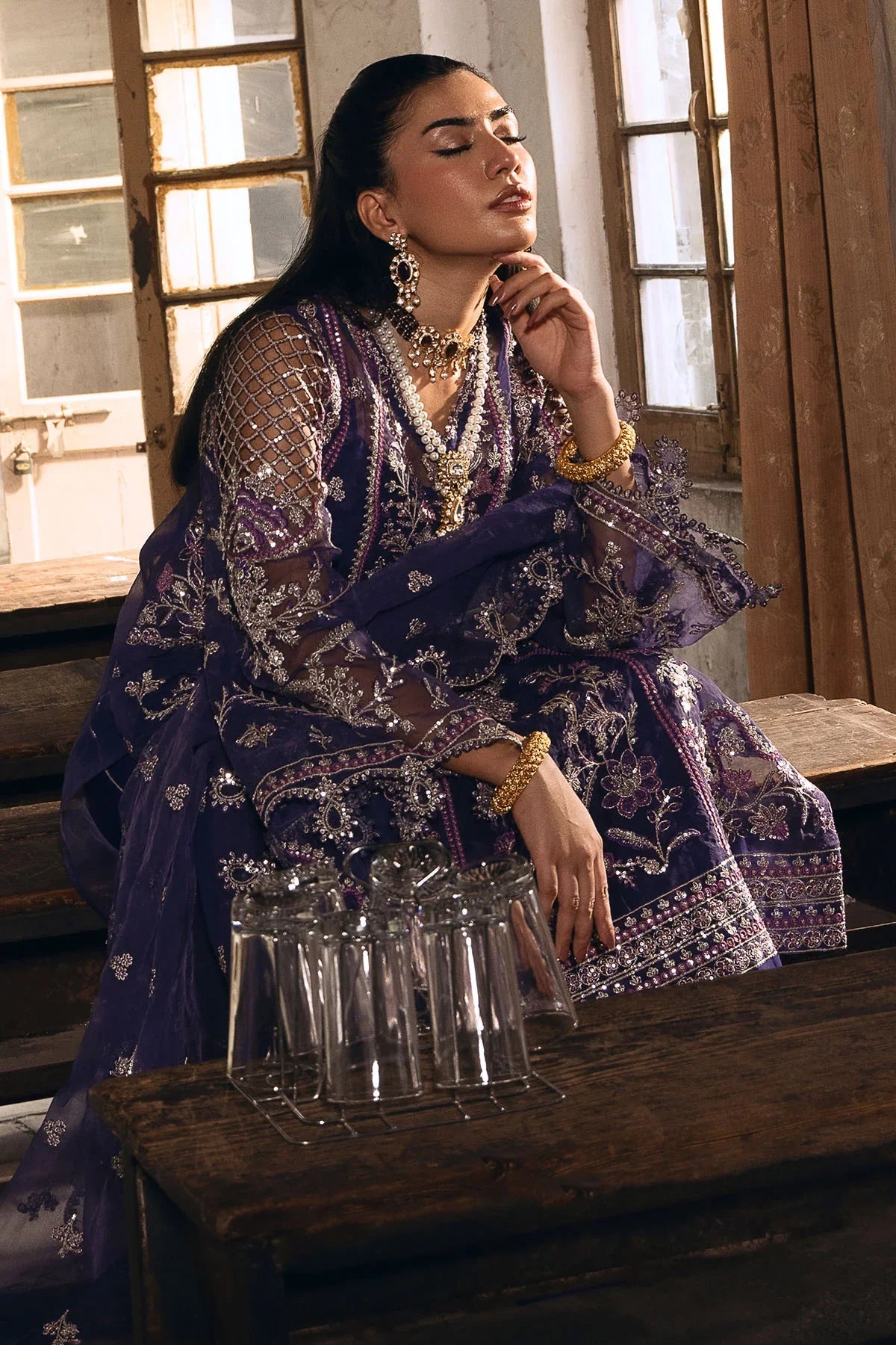 Motifz | EMBROIDERED ORGANZA | 4811-DAISHA - House Of Hania