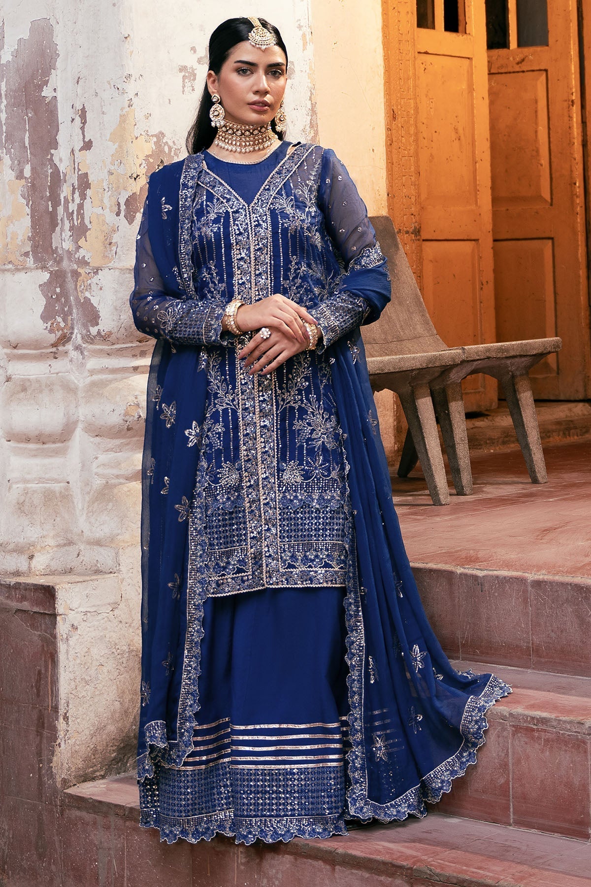 Motifz | EMBROIDERED ORGANZA | 4813-JASMIN - House Of Hania