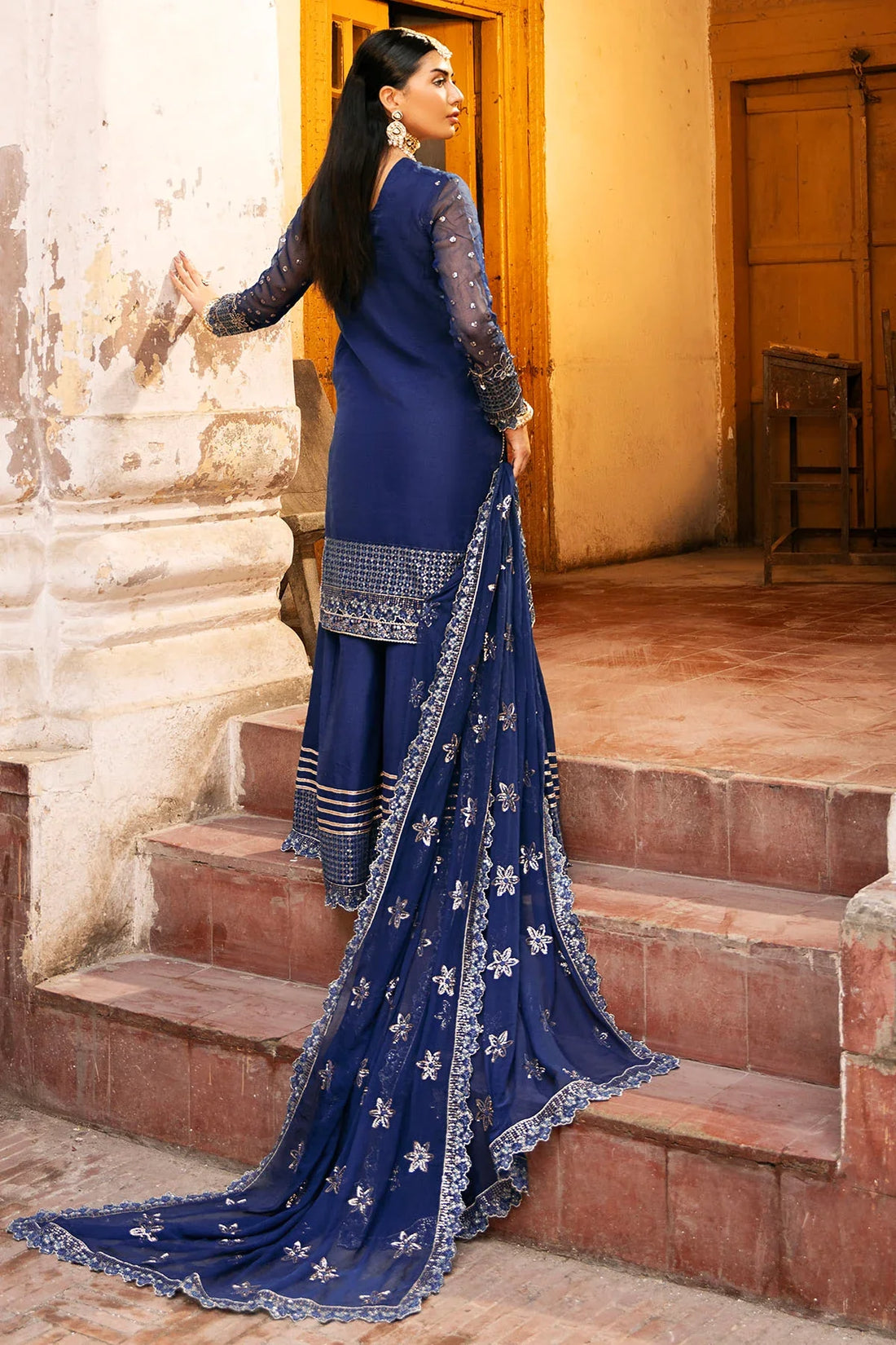 Motifz | EMBROIDERED ORGANZA | 4813-JASMIN - House Of Hania