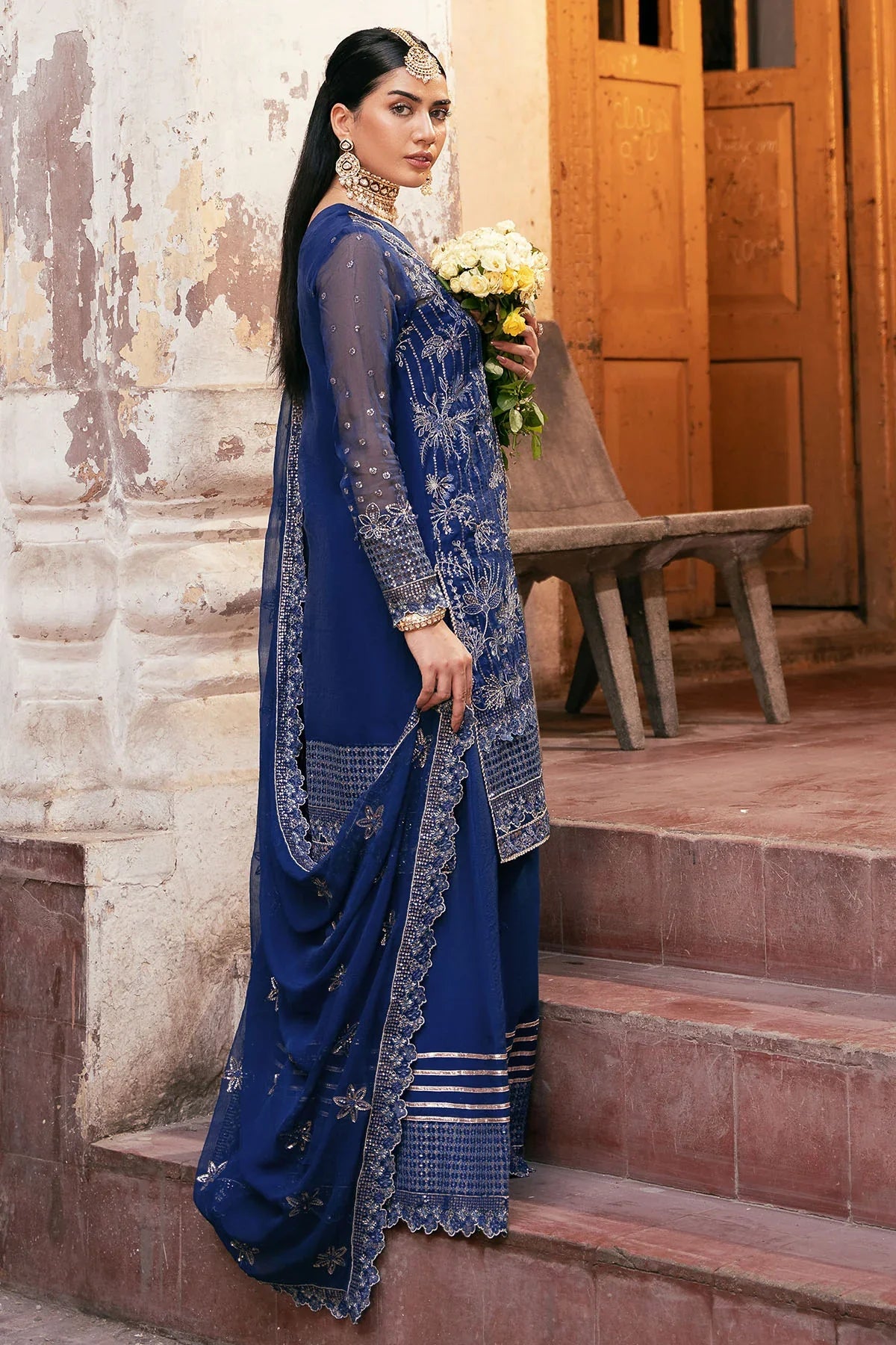 Motifz | EMBROIDERED ORGANZA | 4813-JASMIN - House Of Hania