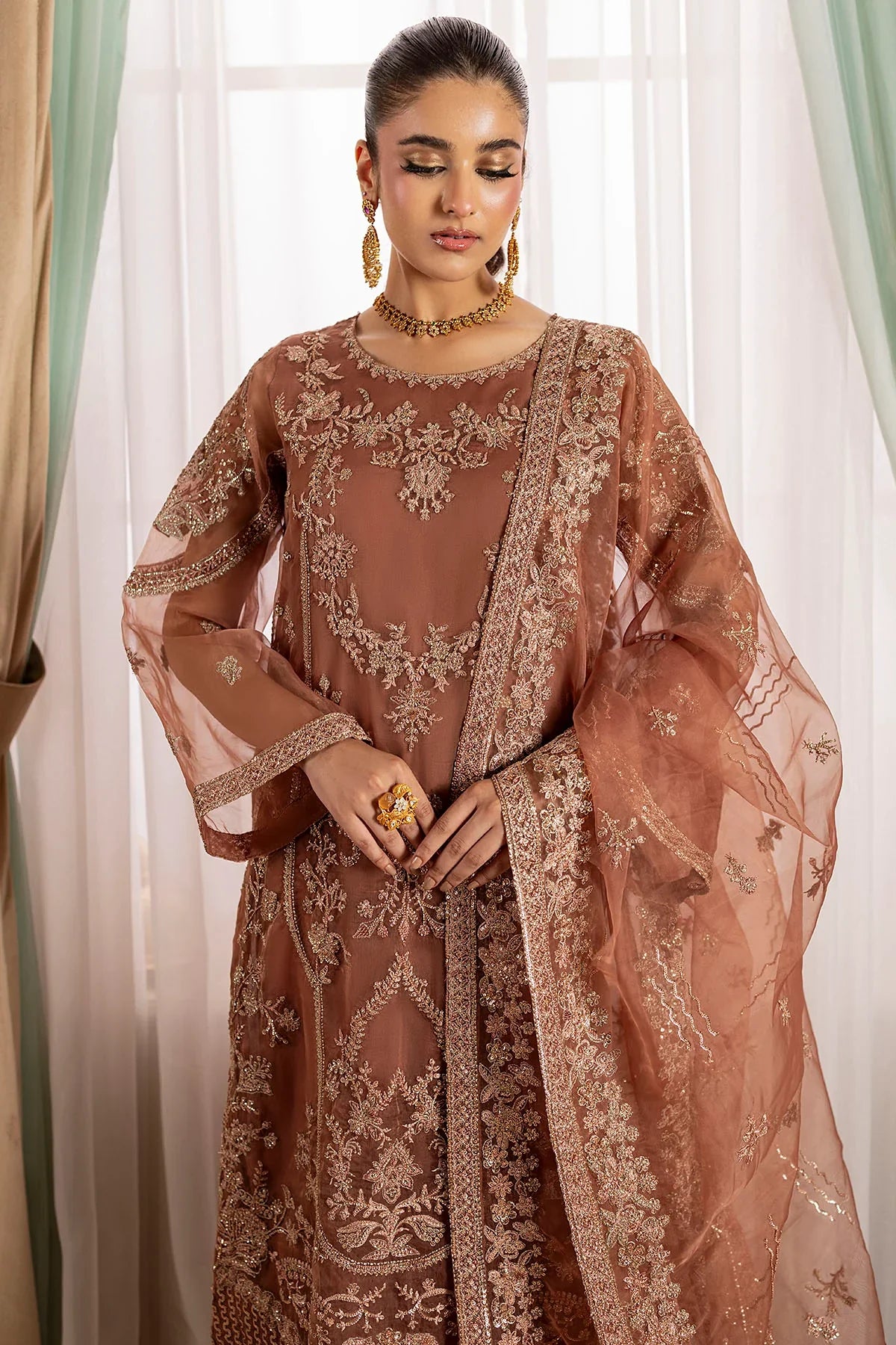 Motifz | EMBROIDERED ORGANZA | 5136-JOURNEE - House Of Hania