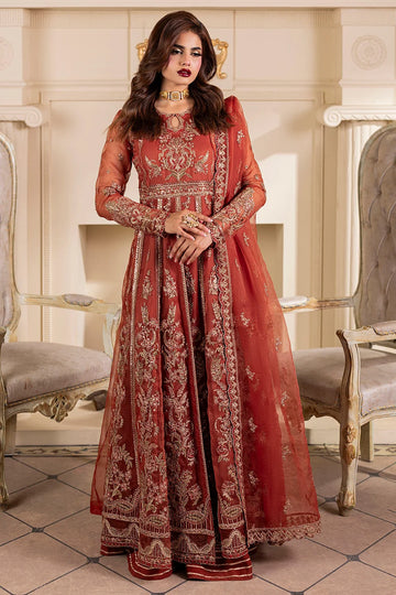 Motifz | EMBROIDERED ORGANZA | 5139-BRANDY - House Of Hania