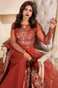 Motifz | EMBROIDERED ORGANZA | 5139-BRANDY - House Of Hania