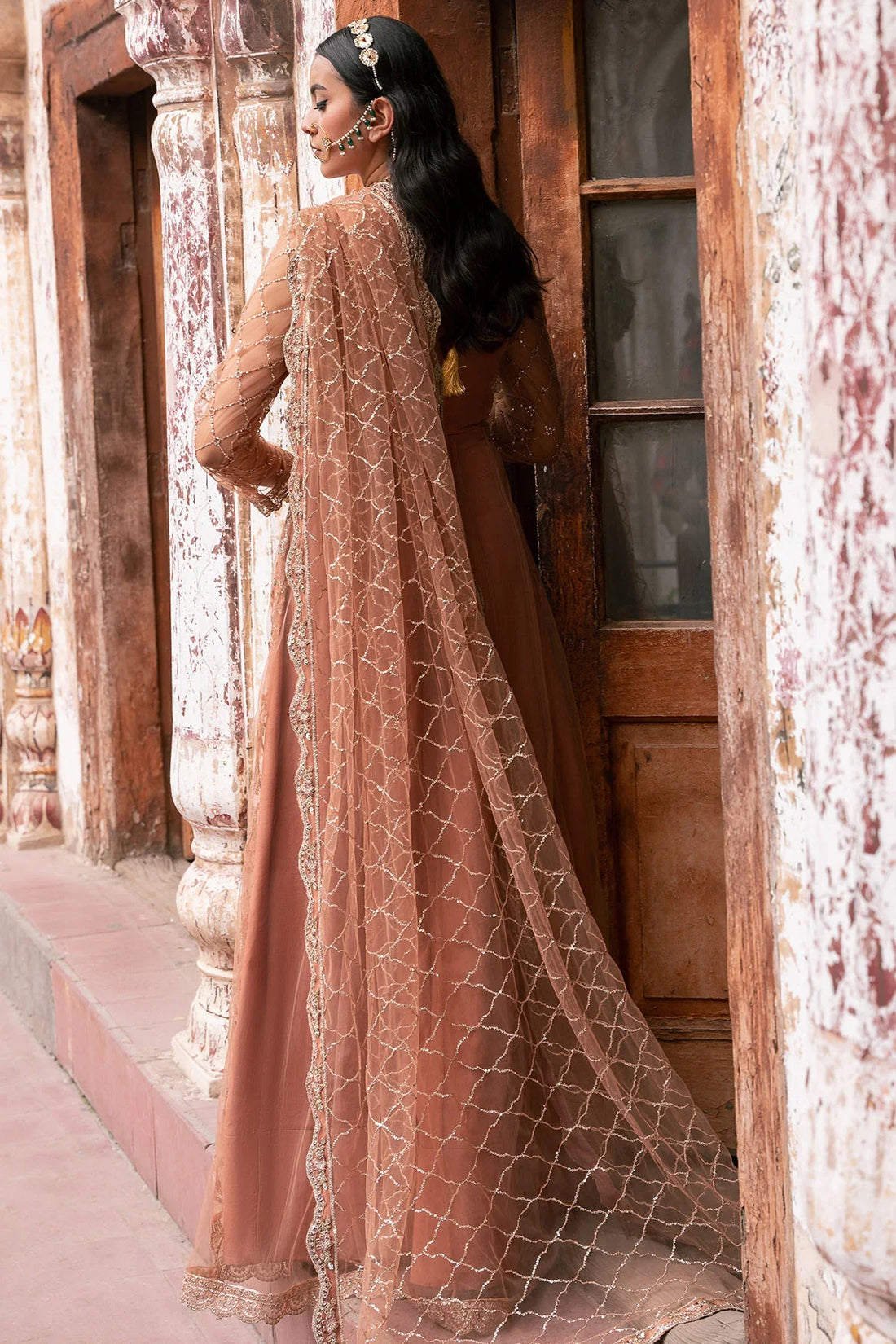 Motifz | EMBROIDERED SILK NET | 4820-MANHA - House Of Hania