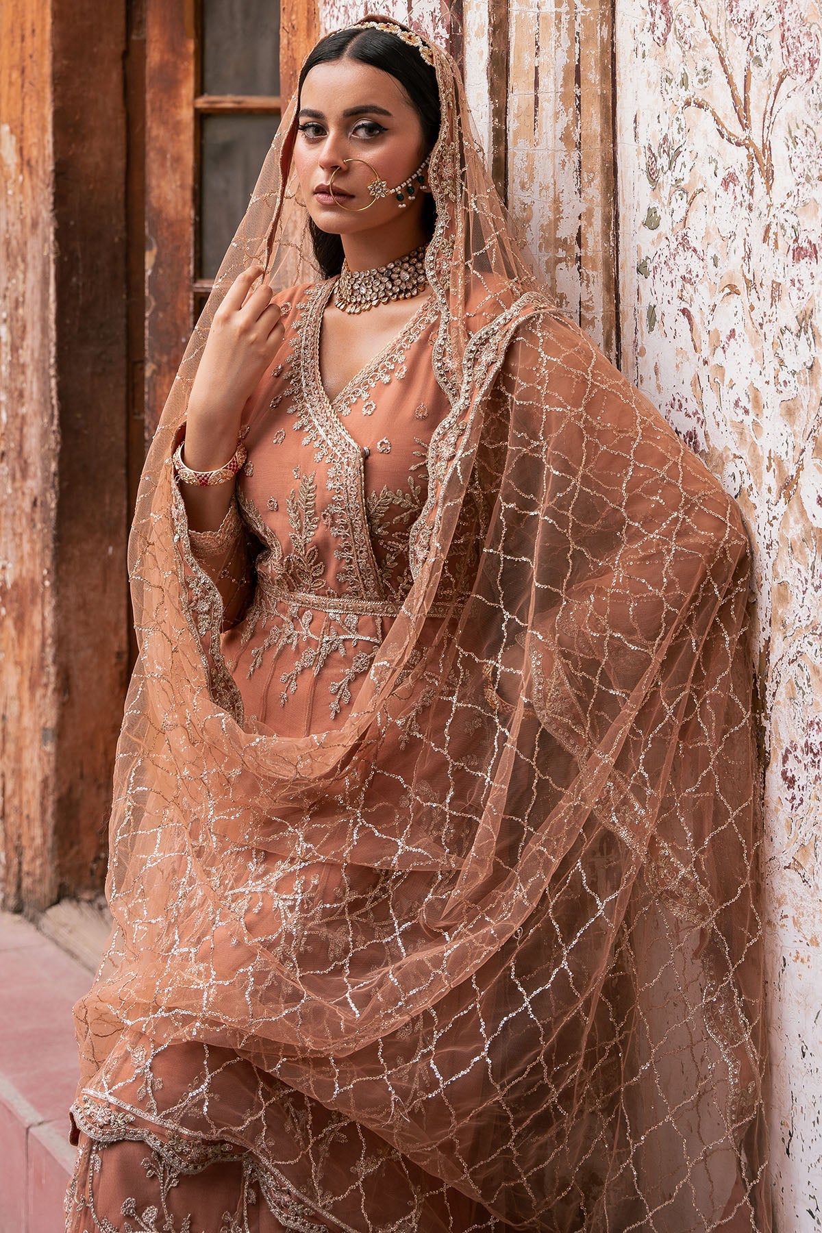 Motifz | EMBROIDERED SILK NET | 4820-MANHA - House Of Hania