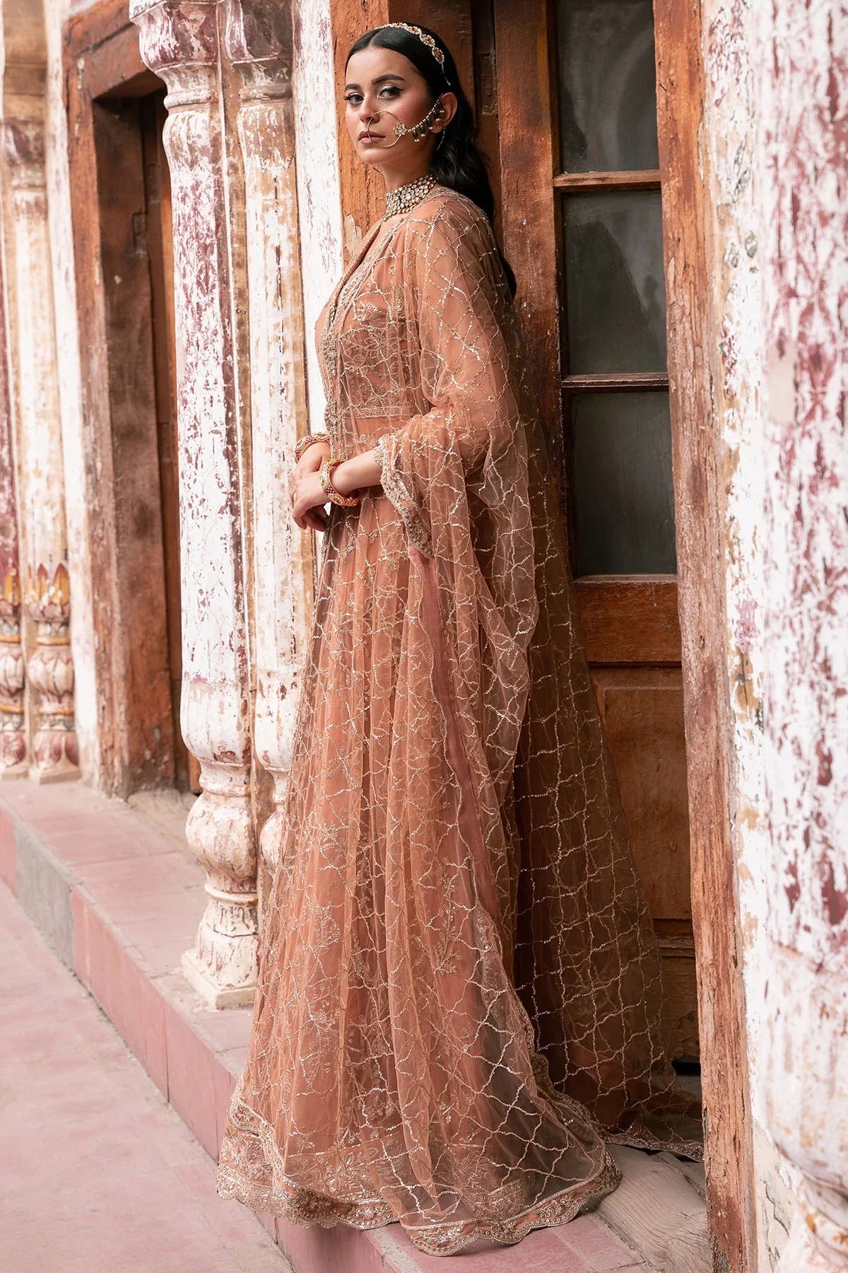 Motifz | EMBROIDERED SILK NET | 4820-MANHA - House Of Hania