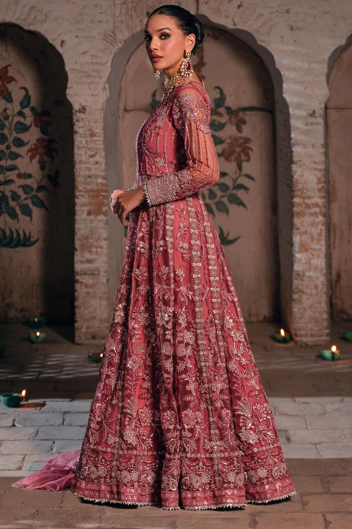 Motifz | EMBROIDERED SILK NET | 4827-RAYAH - House Of Hania