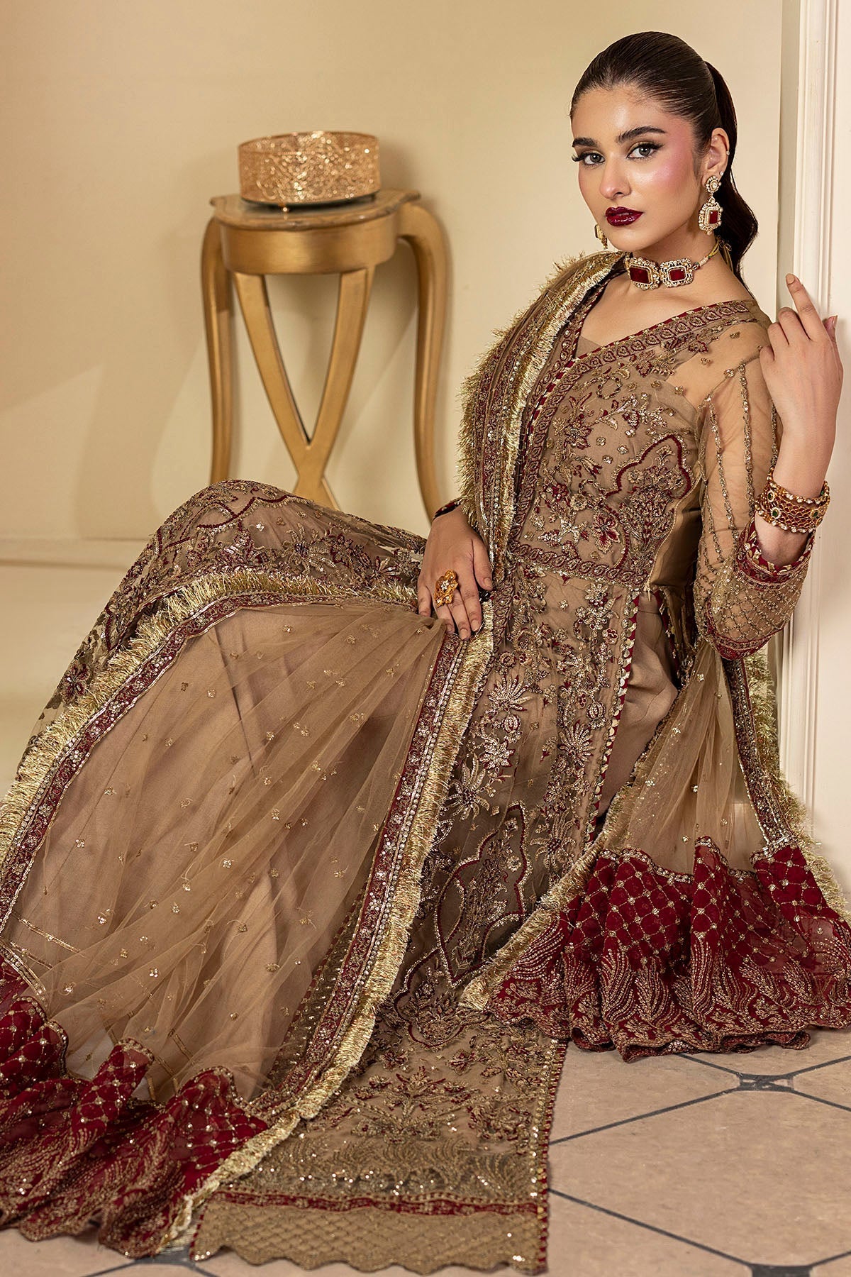 Motifz | EMBROIDERED SILK NET | 5132-MYLAH - House Of Hania