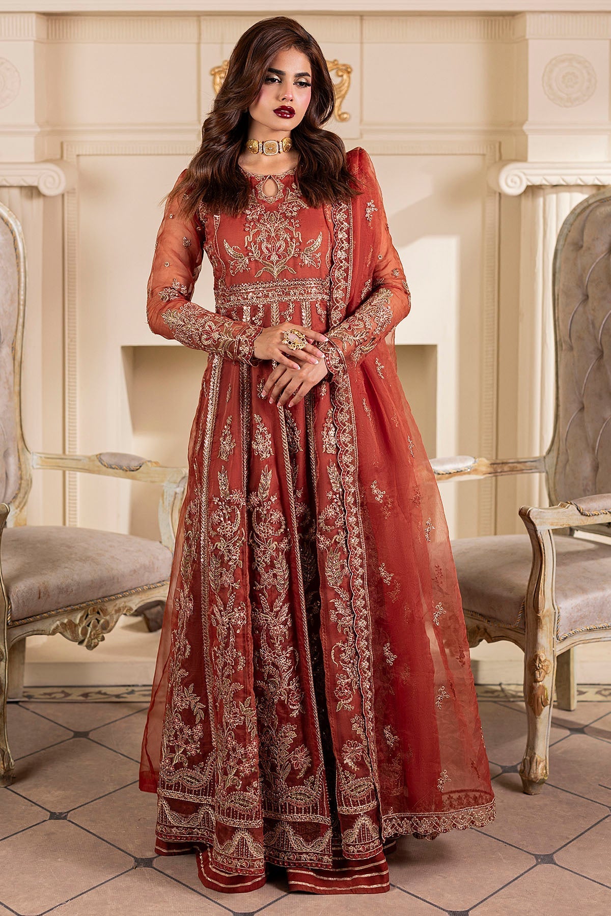 Motifz | Luxury Formal | 5139-BRANDY - House Of Hania