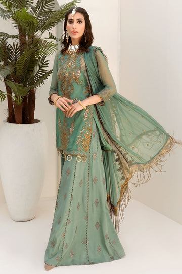 Motifz | Luxury Formals |3188-MINT-HINT - House Of Hania