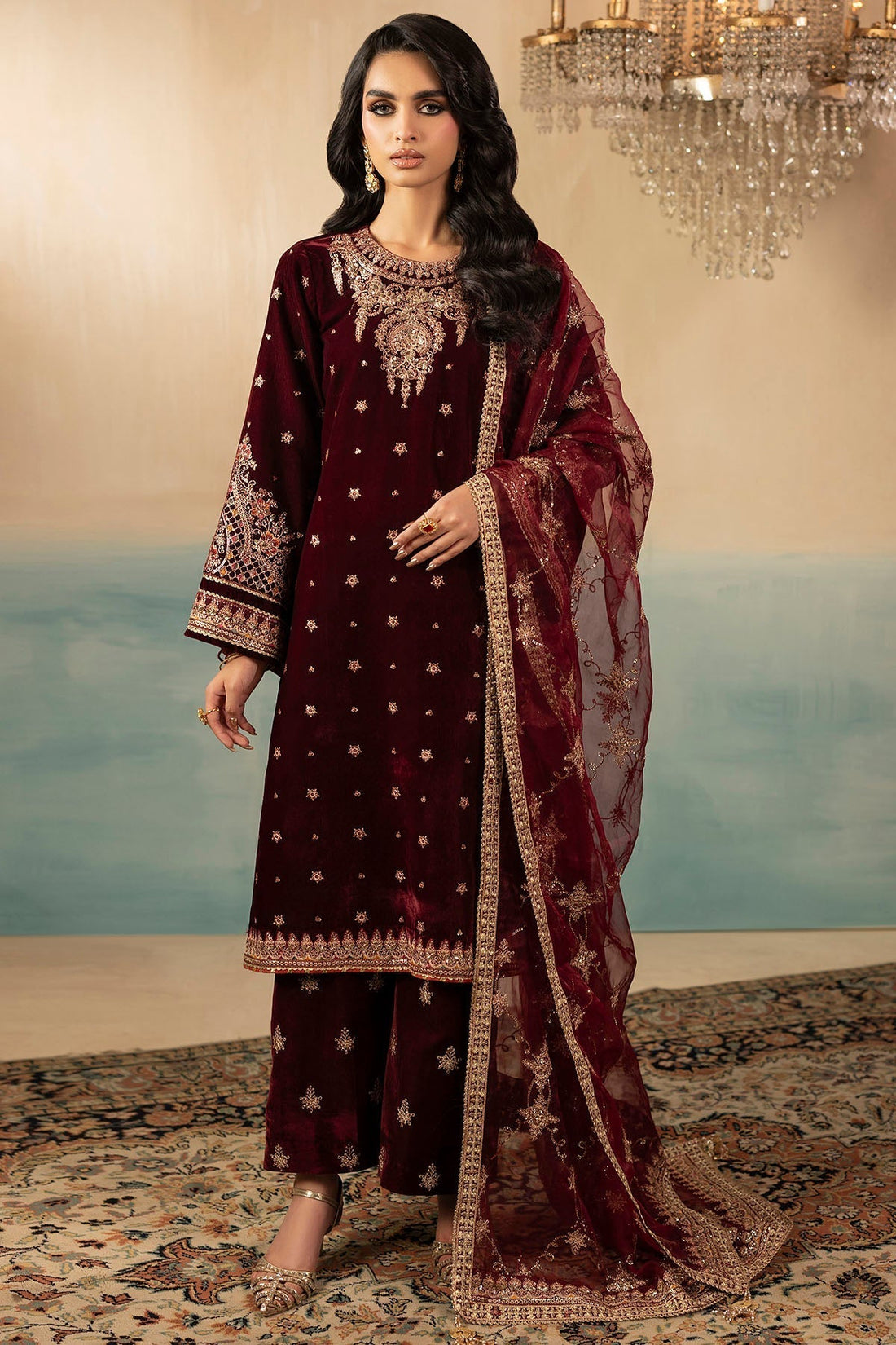 Motifz | Premium Winter 25 | 5667-SKY - House Of Hania