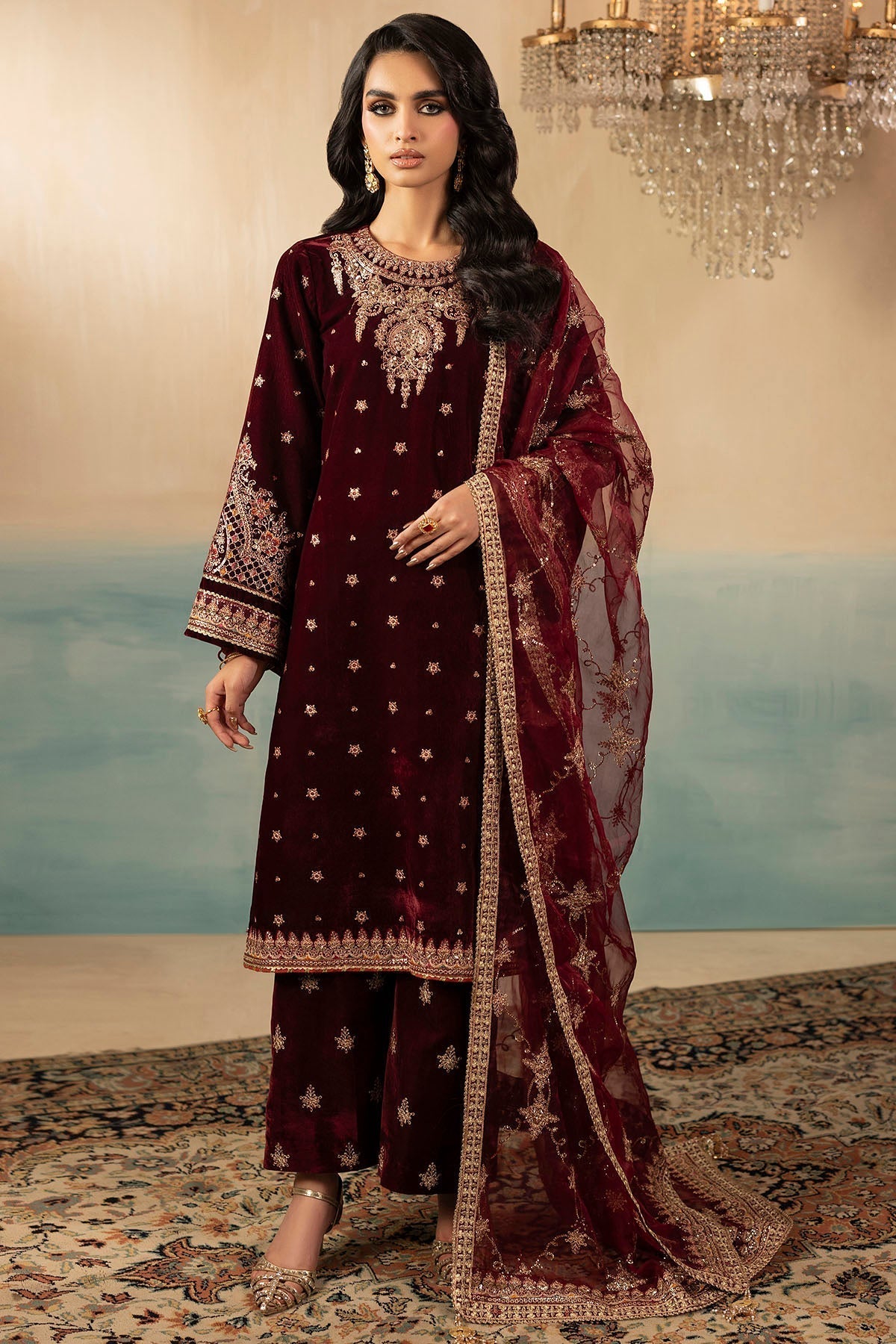Motifz | Premium Winter 25 | 5667-SKY - House Of Hania