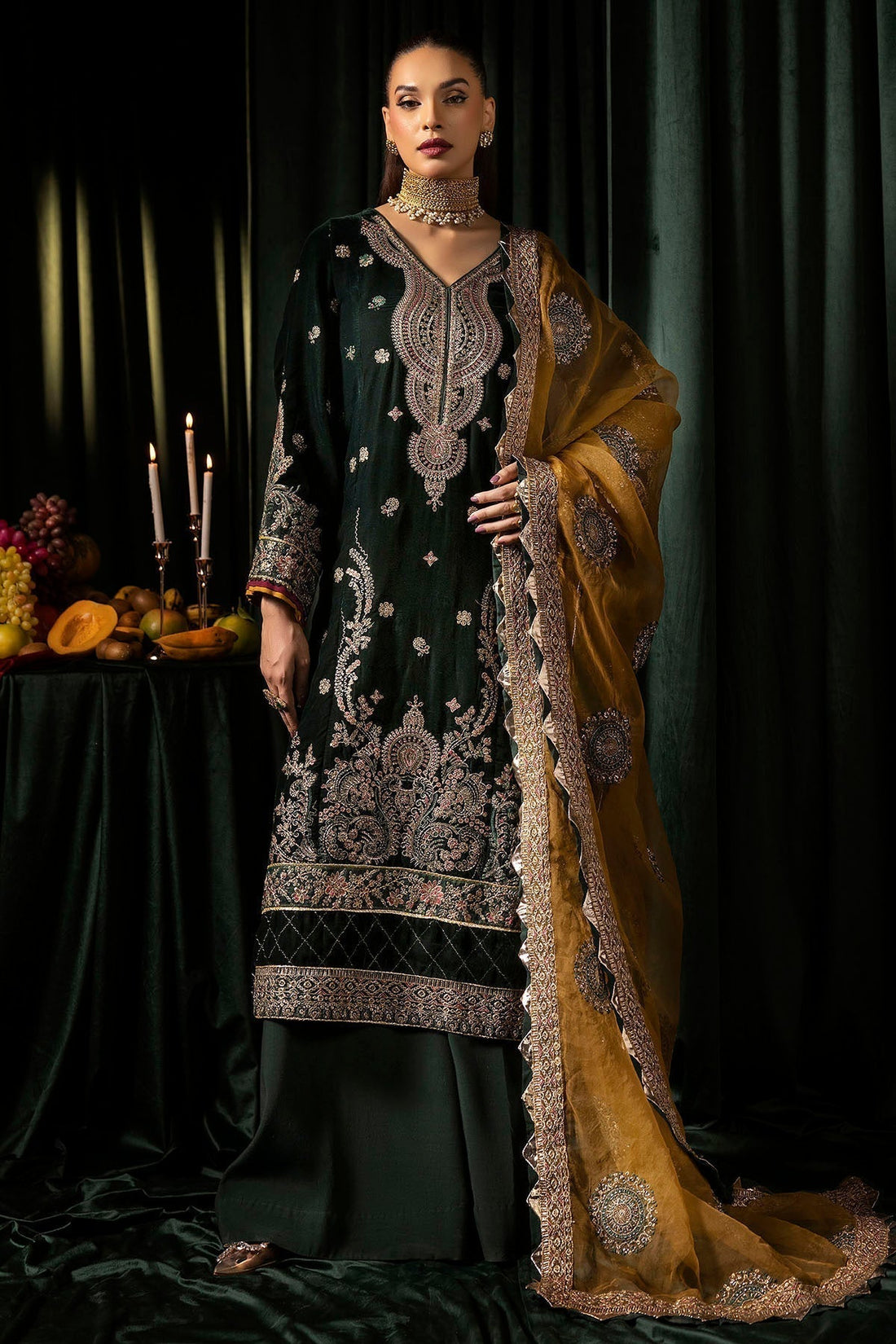 Motifz | Velvet Formals | 5094-YUMNA - House Of Hania