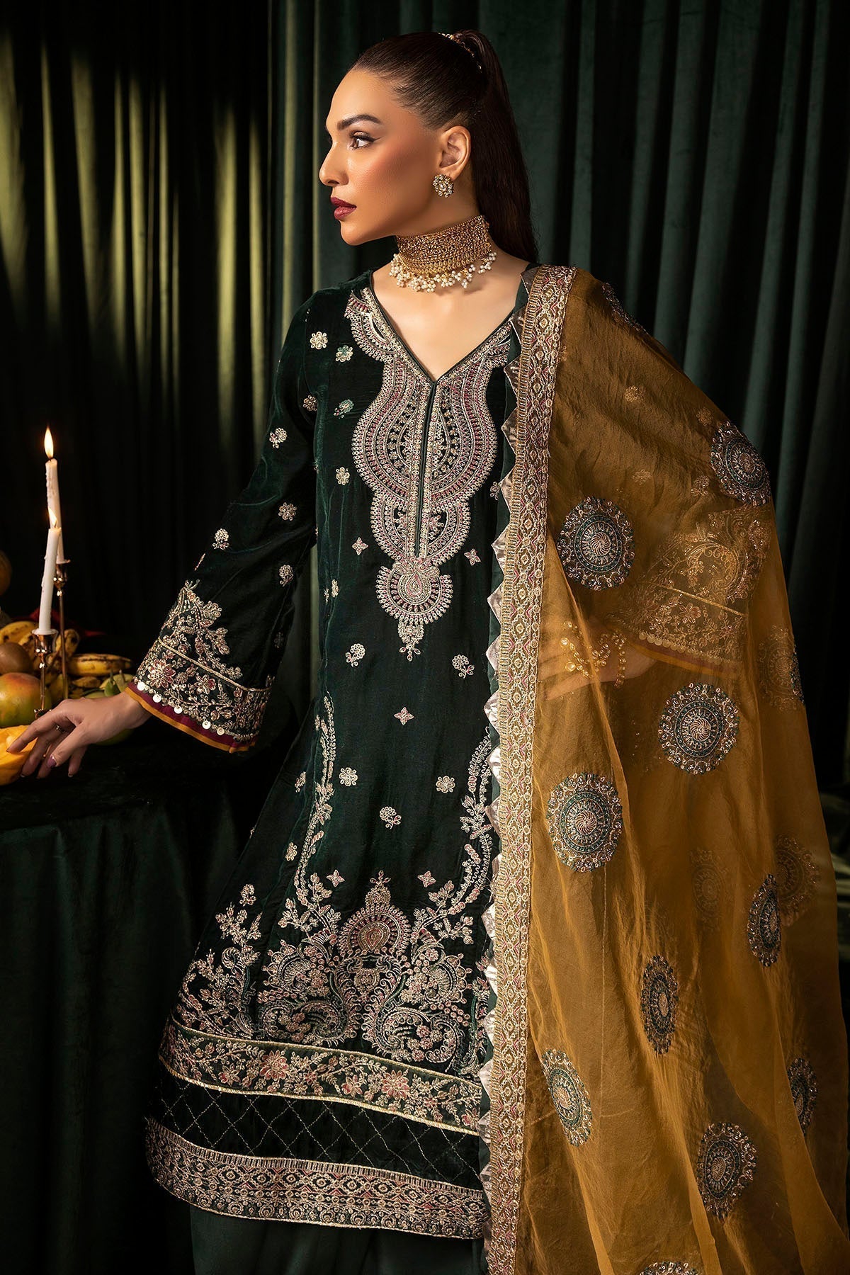 Motifz | Velvet Formals | 5094-YUMNA - House Of Hania