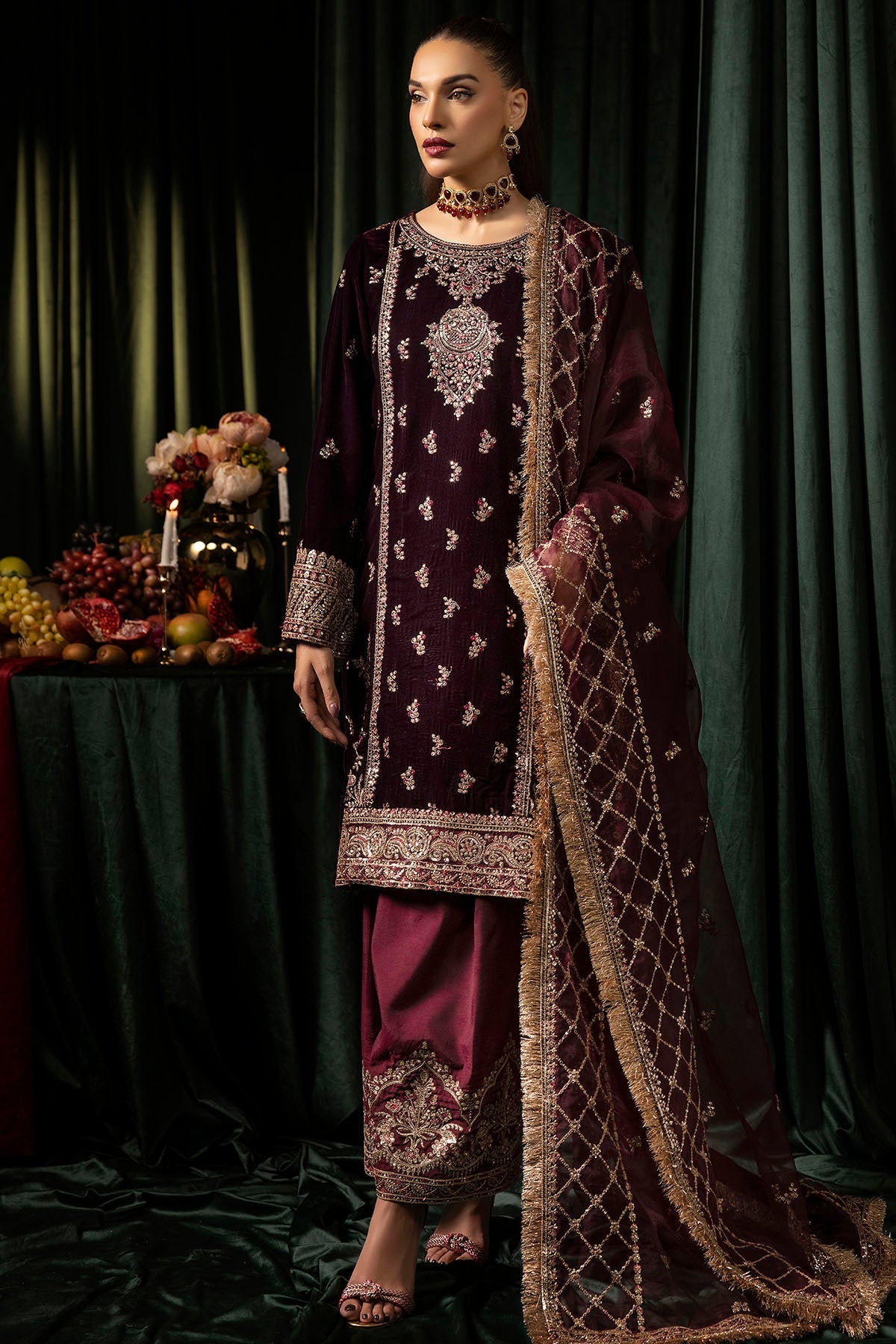 Motifz | Velvet Formals | 5095-MAZNEEN - House Of Hania