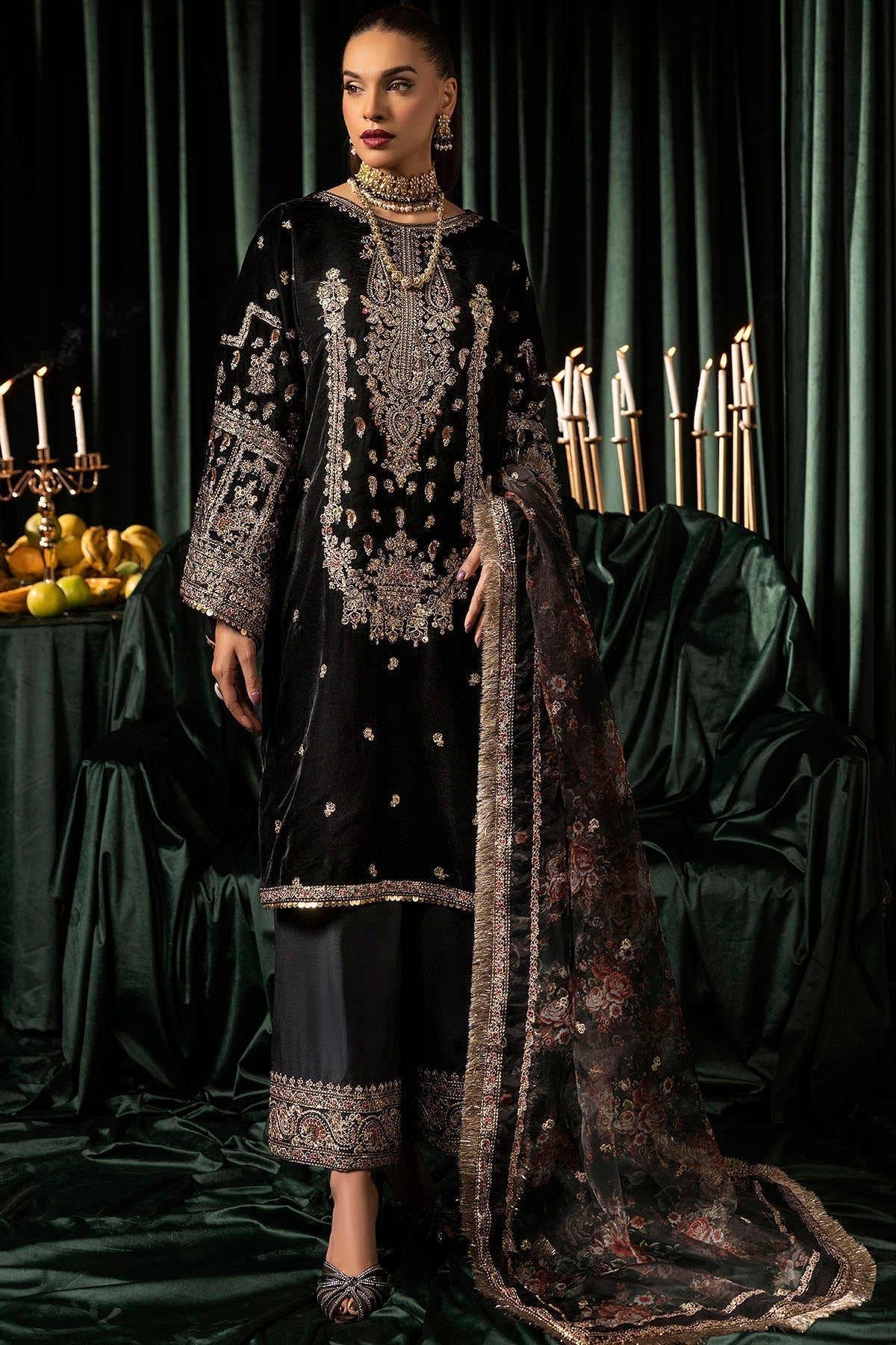 Motifz | Velvet Formals | 5097-TANISHA - House Of Hania