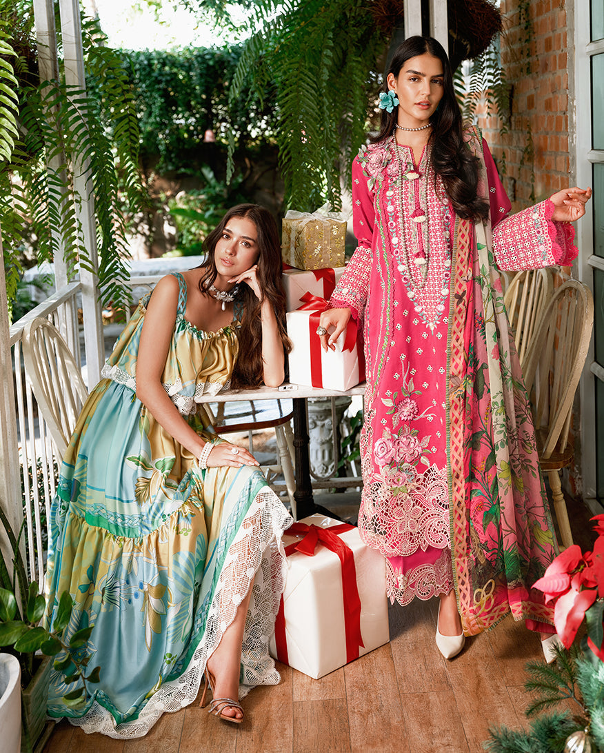 Mushq | Amoi Luxury Lawn | Blushing Rose - House Of Hania