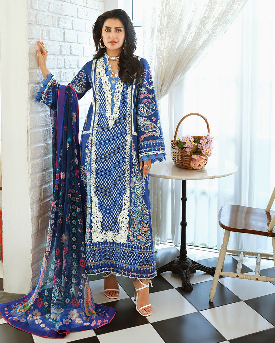 Mushq | Amoi Luxury Lawn | Moonlit Dreams - House Of Hania