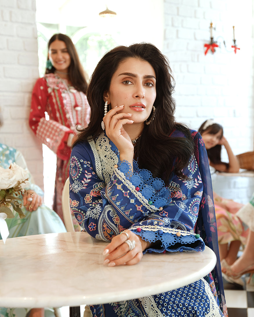 Mushq | Amoi Luxury Lawn | Moonlit Dreams - House Of Hania