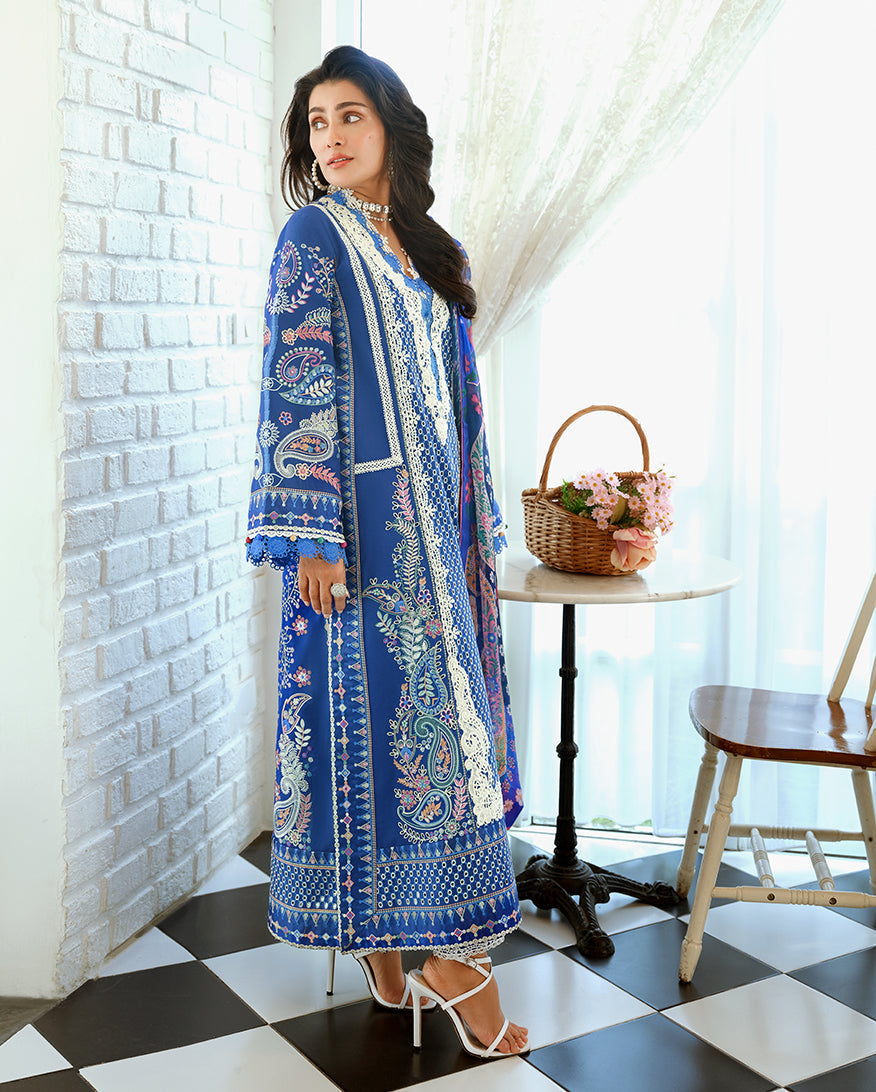 Mushq | Amoi Luxury Lawn | Moonlit Dreams - House Of Hania
