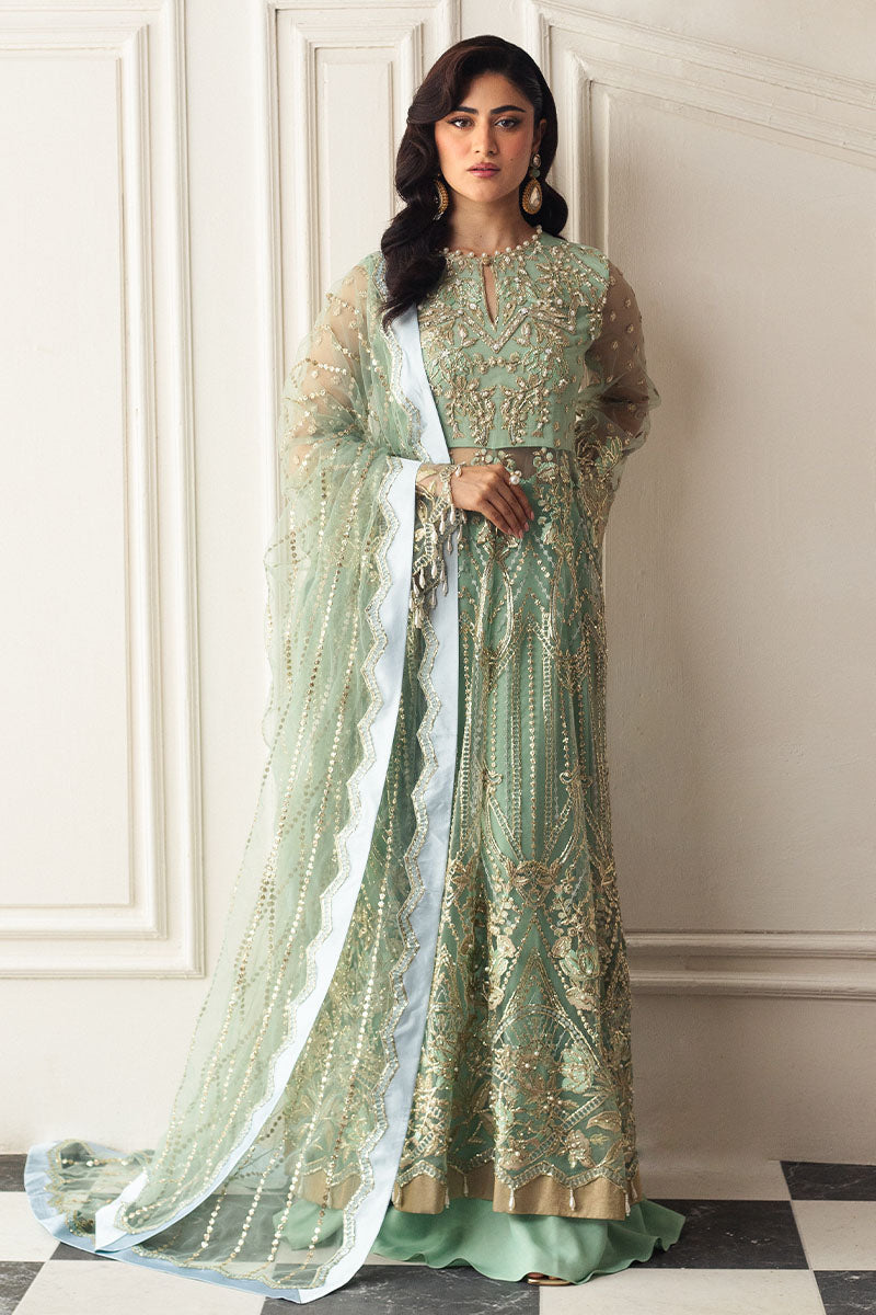 Mushq | Hemline Aura Debut Wedding Formals | PISTACHIO - House Of Hania