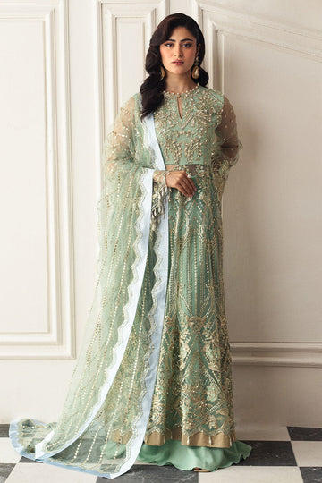 Mushq | Hemline Aura Debut Wedding Formals | PISTACHIO - House Of Hania