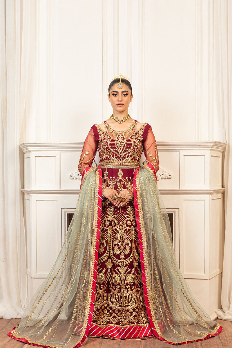 Mushq | Hemline Aura Debut Wedding Formals | SCARLET - House Of Hania