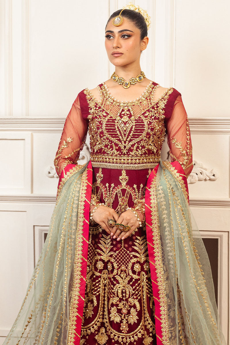 Mushq | Hemline Aura Debut Wedding Formals | SCARLET - House Of Hania