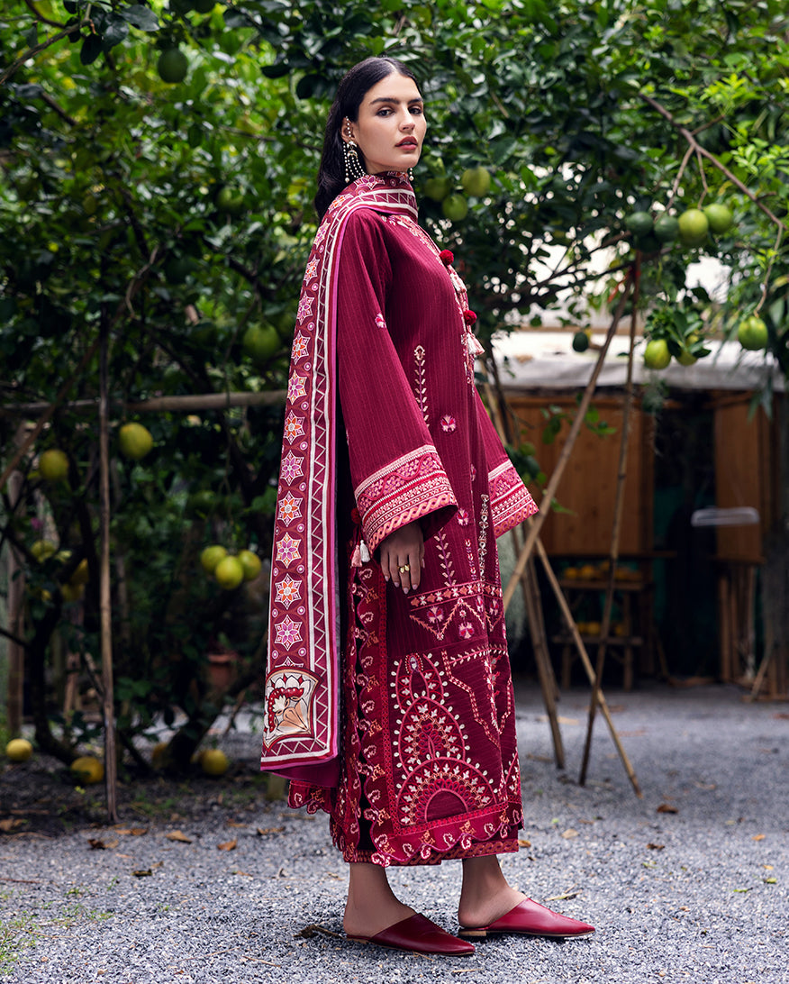 Mushq | Hemline Karandi | Emerald Glimmer - House Of Hania