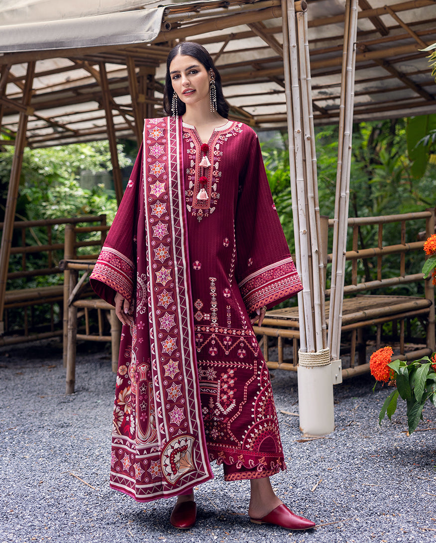 Mushq | Hemline Karandi | Emerald Glimmer - House Of Hania