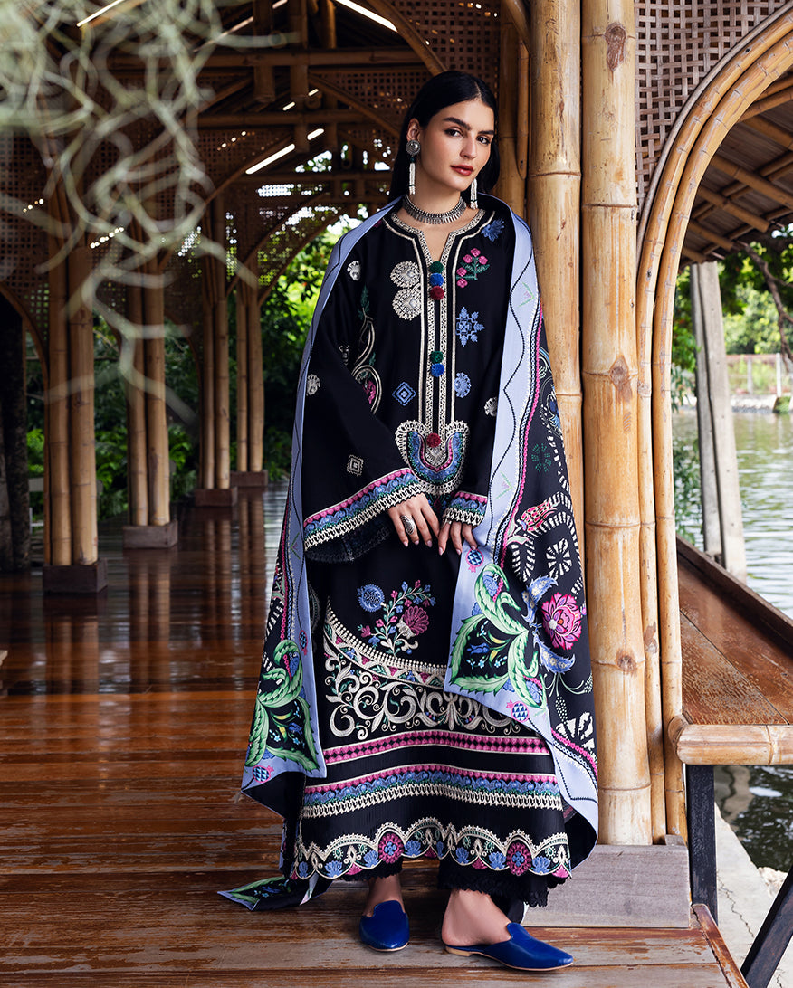 Mushq | Hemline Karandi | Midnight Rune - House Of Hania