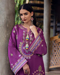 Mushq | Hemline Karandi | Plum Swirl - House Of Hania
