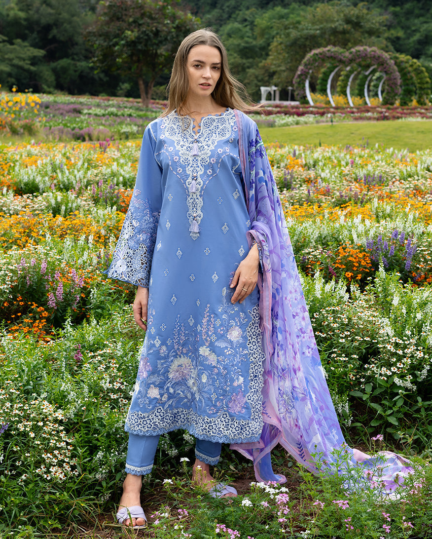 Mushq | Hemline the Secret Garden | Azure Bloom - House Of Hania