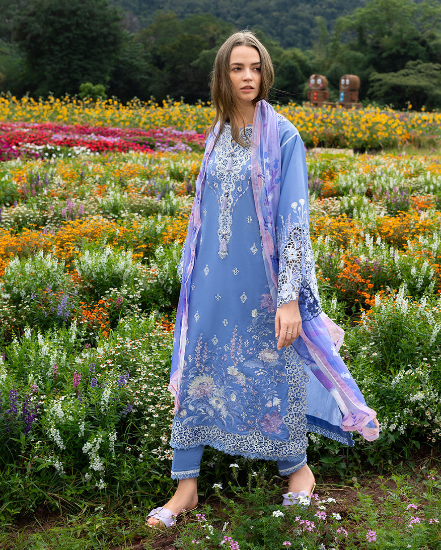 Mushq | Hemline the Secret Garden | Azure Bloom - House Of Hania