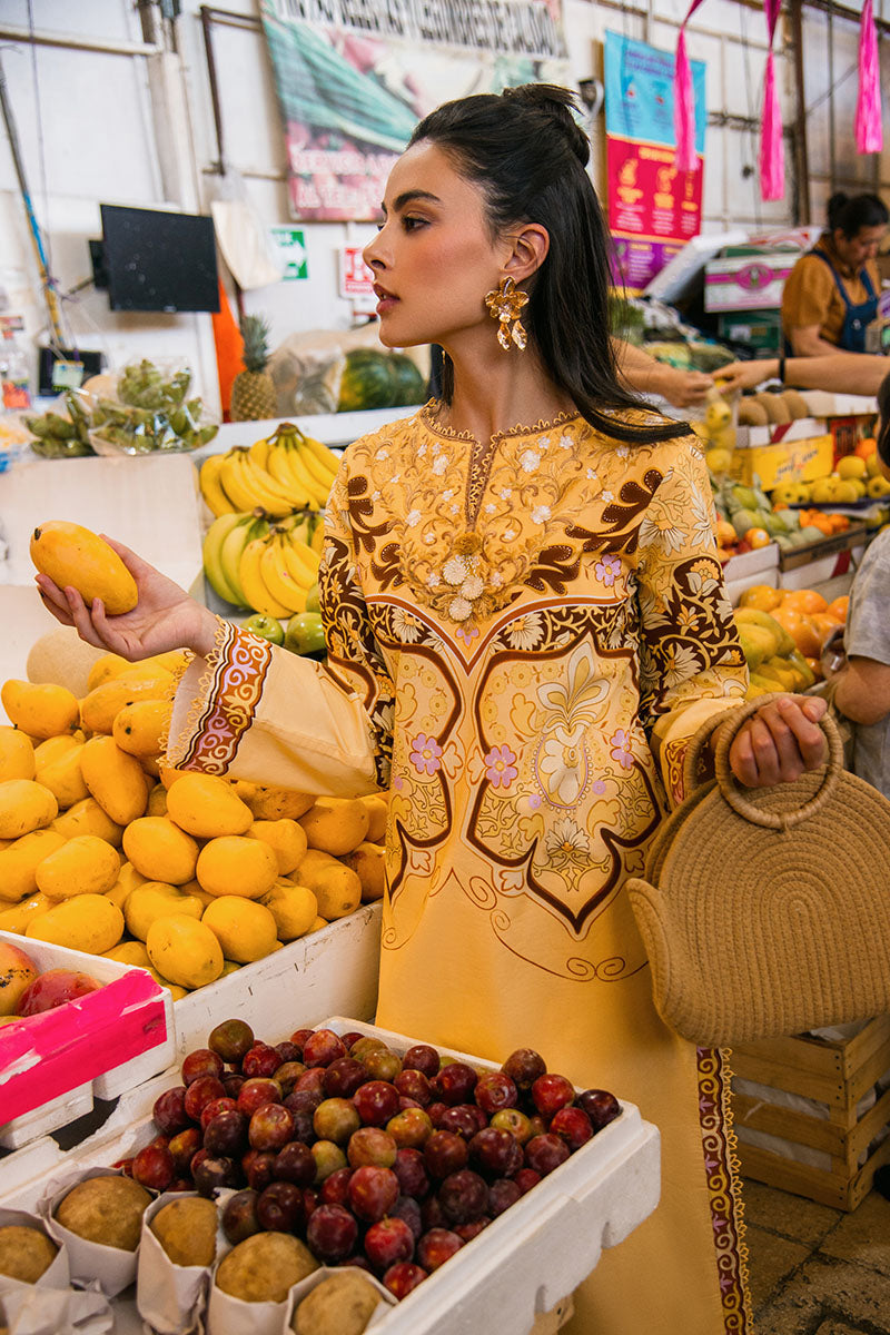 Mushq | La Dolce Hemline Prints 25 | Blossing Almond - House Of Hania