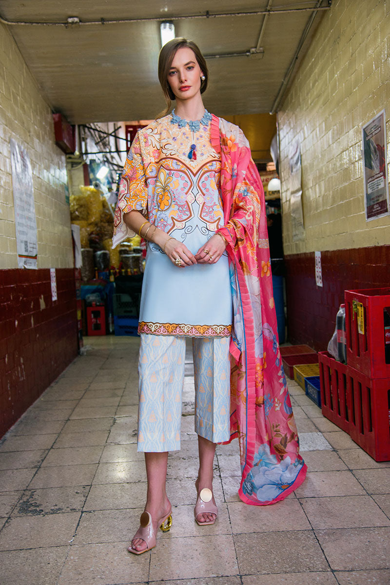 Mushq | La Dolce Hemline Prints 25 | Water Lily - House Of Hania