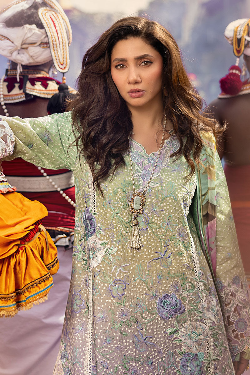 Mushq | Manaram Luxury Lawn 25 | Glittering Grace - House Of Hania
