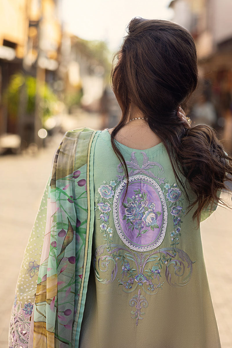 Mushq | Manaram Luxury Lawn 25 | Glittering Grace - House Of Hania