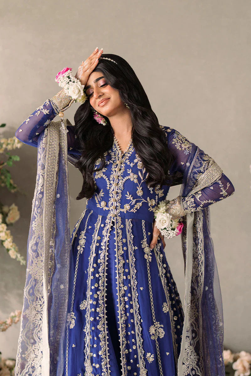 Mushq Mastani Evening Embroidered Chiffon 3Pc Suit MCH-04 SEHAR - House Of Hania